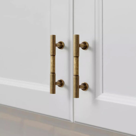 Antique Brass Cabinet Bar Pulls Vintage Drawer Handles