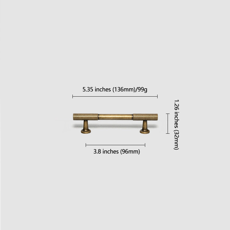 Antique Brass Cabinet Bar Pulls Vintage Drawer Handles